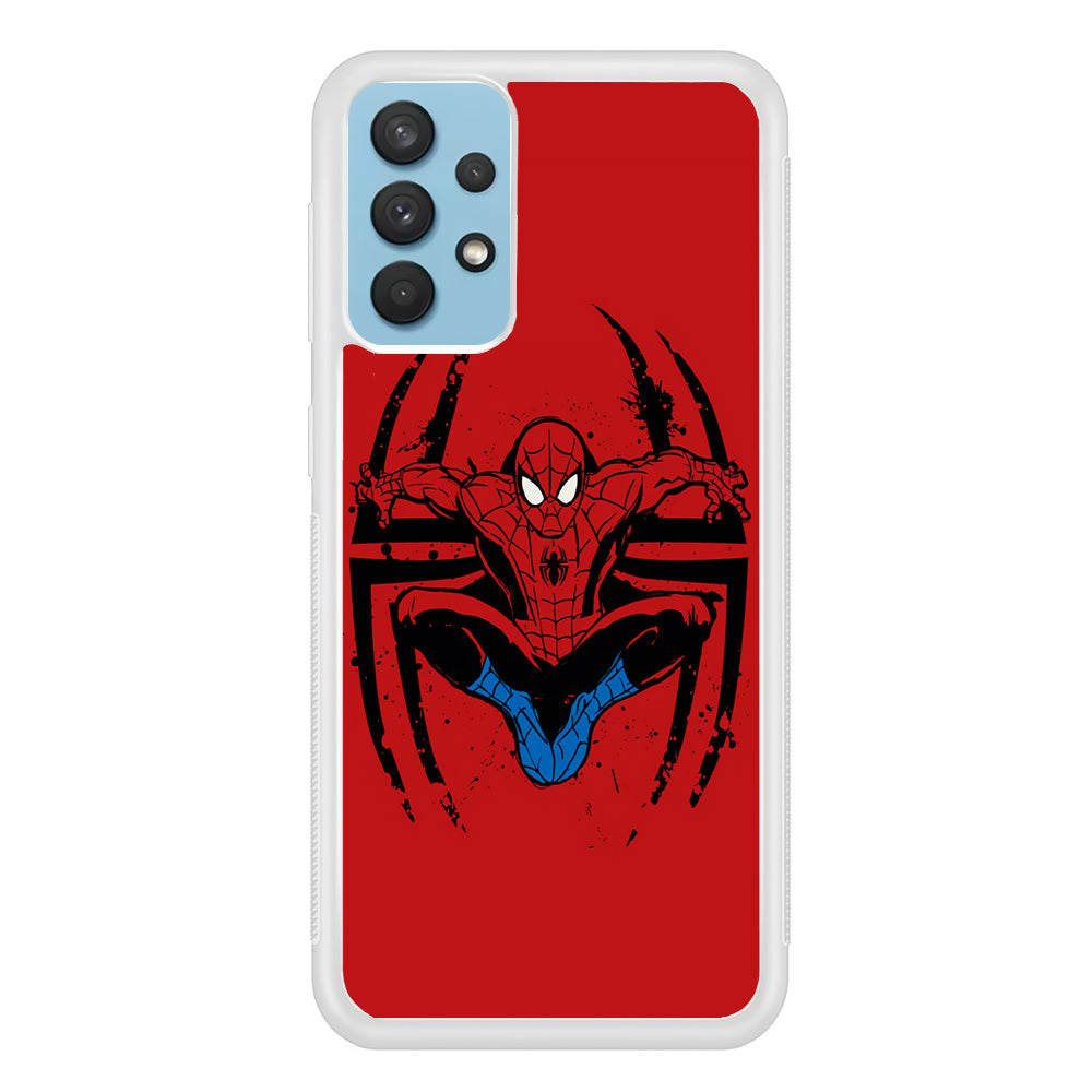 Spiderman Jump And Logo Samsung Galaxy A32 Case