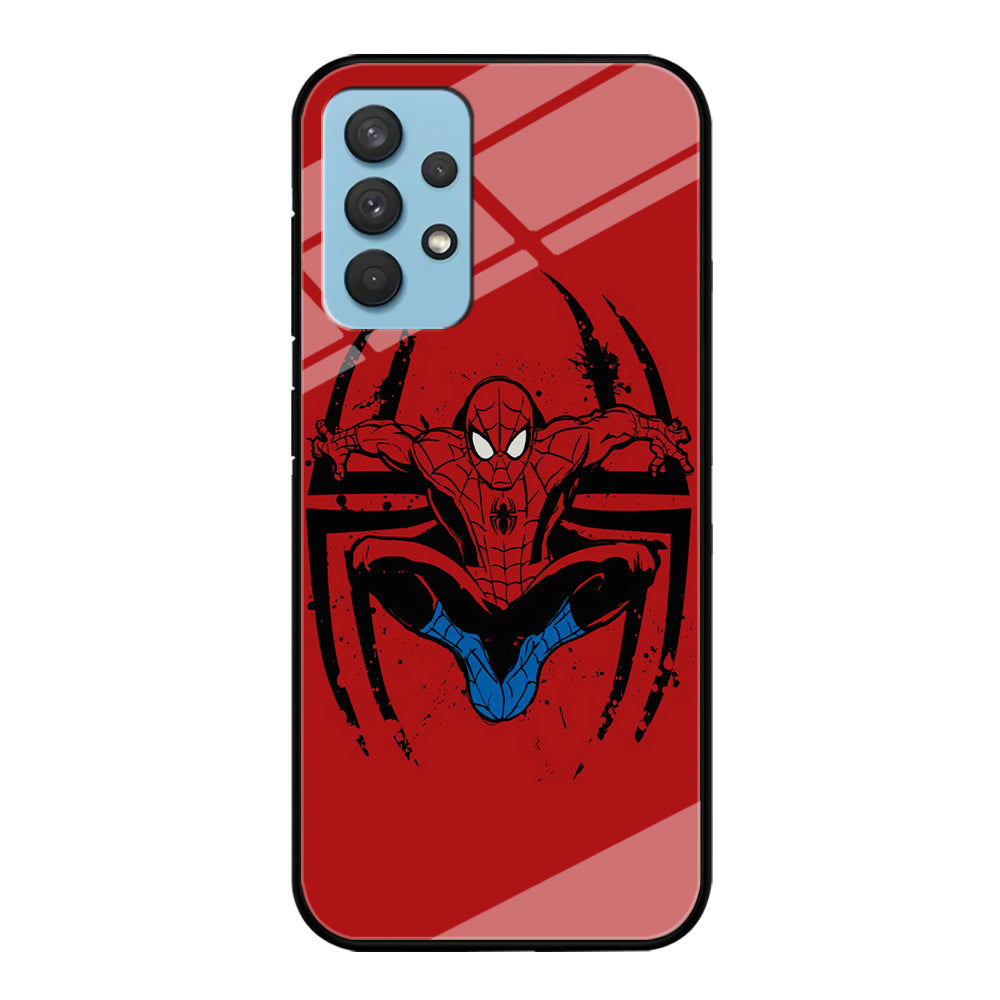 Spiderman Jump And Logo Samsung Galaxy A32 Case