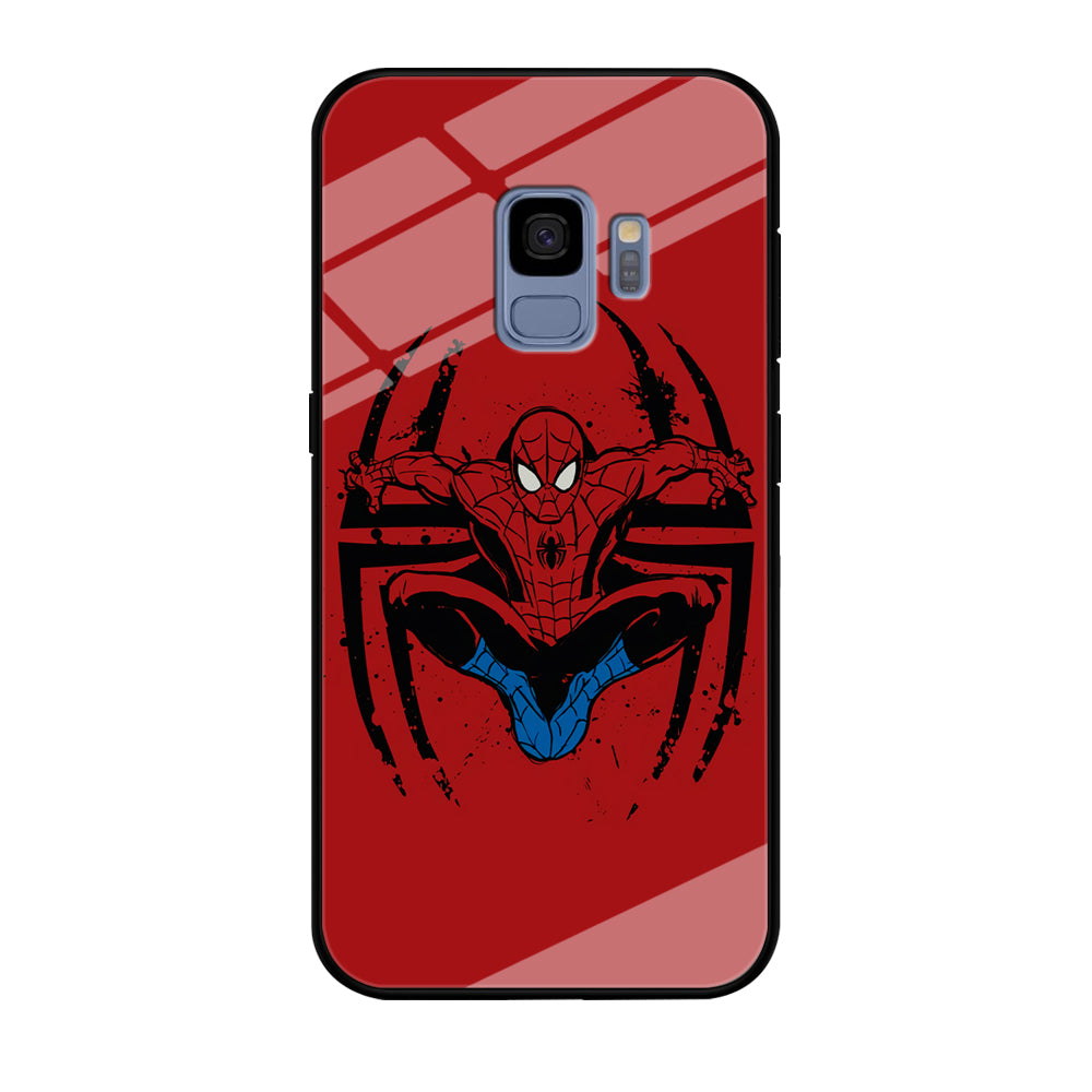 Spiderman Jump And Logo Samsung Galaxy S9 Case