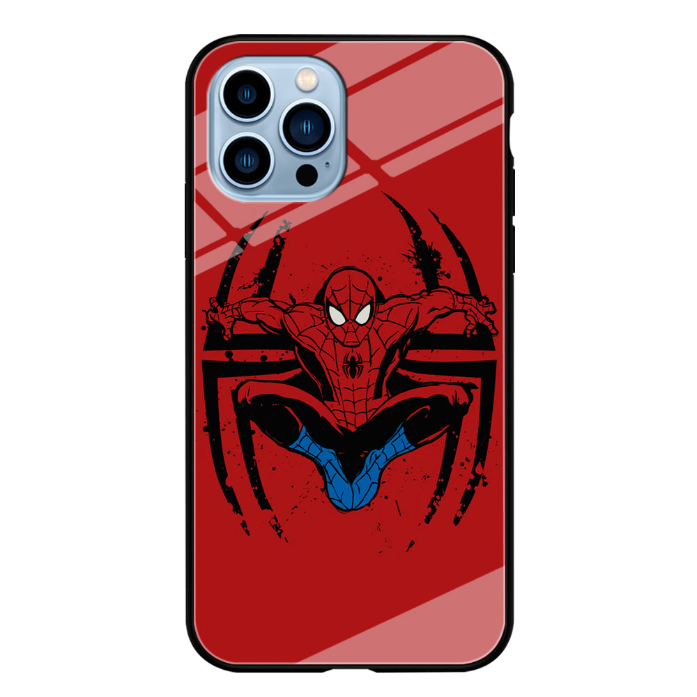 Spiderman Jump And Logo iPhone 13 Pro Case