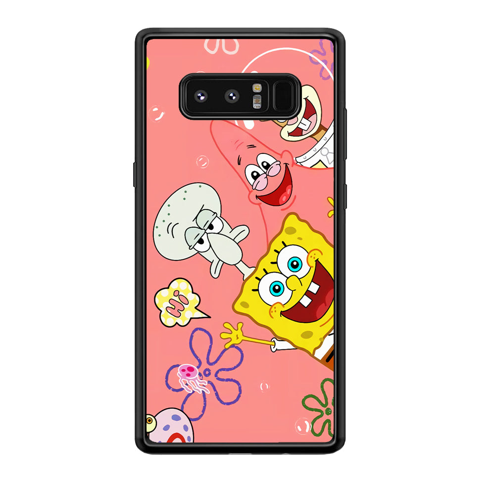 Spongebob With Best Best Friends Samsung Galaxy Note 8 Case