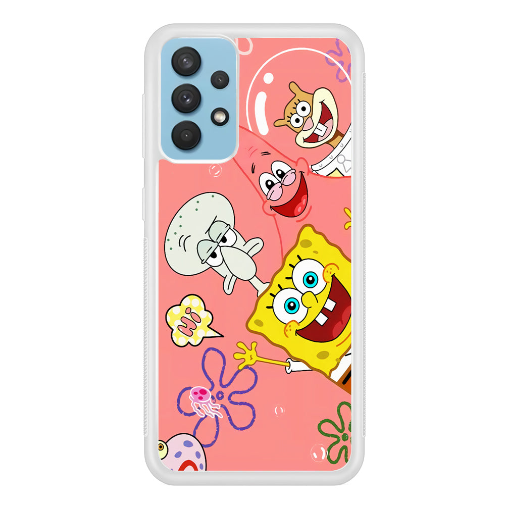 Spongebob With Best Best Friends Samsung Galaxy A32 Case
