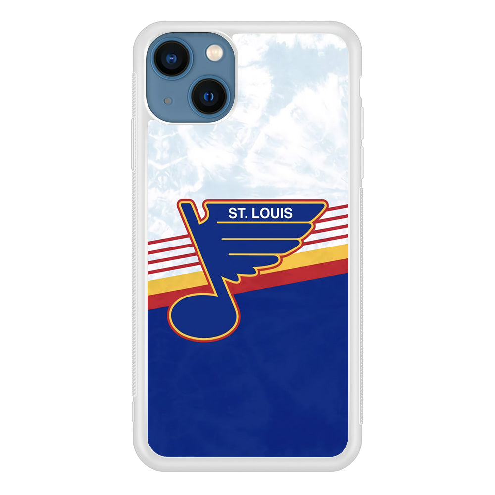 St Louis Blues Team Stripe And Marble iPhone 13 Case