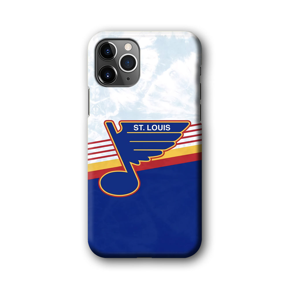 St Louis Blues Team Stripe And Marble iPhone 11 Pro Max Case