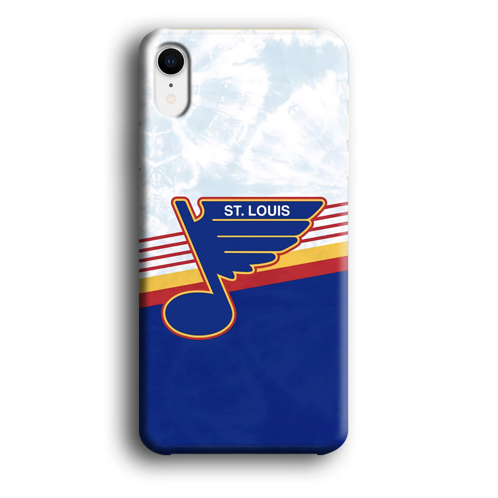 St Louis Blues Team Stripe And Marble iPhone XR Case