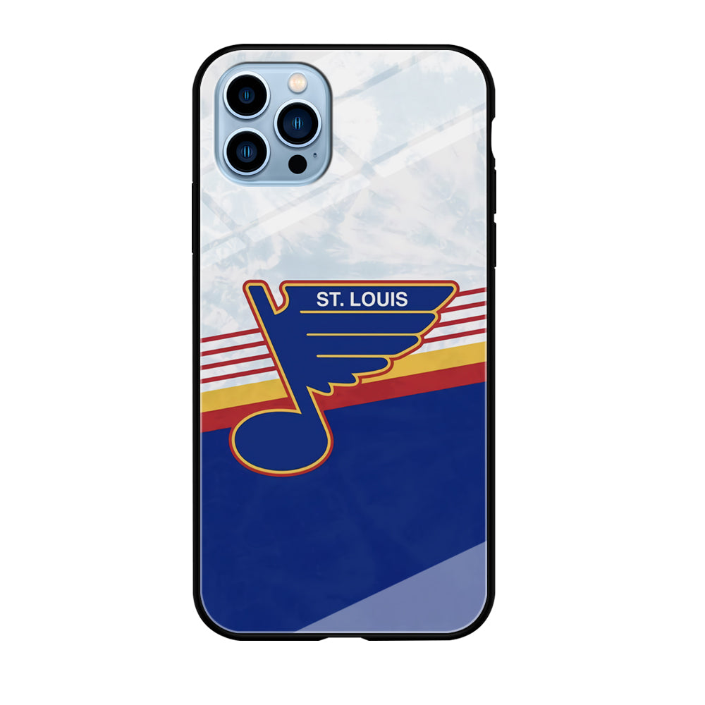 St Louis Blues Team Stripe And Marble iPhone 12 Pro Case