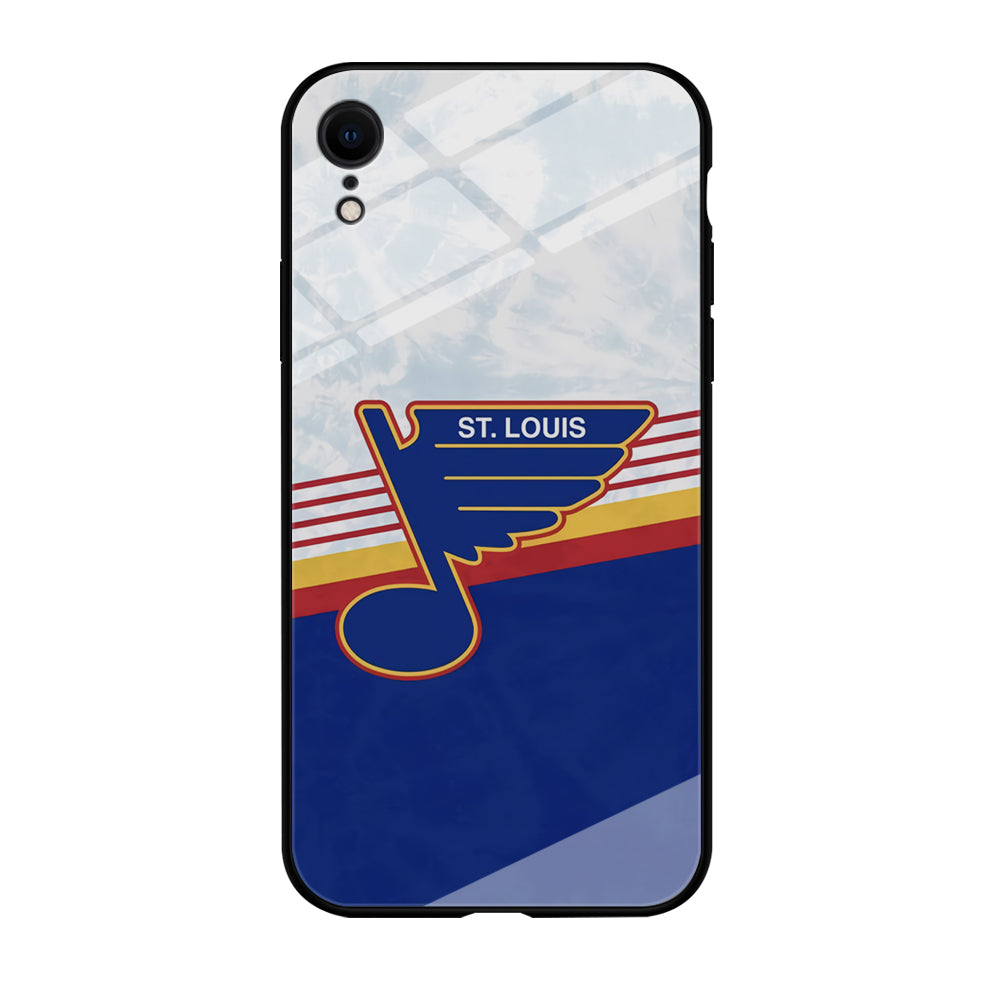 St Louis Blues Team Stripe And Marble iPhone XR Case