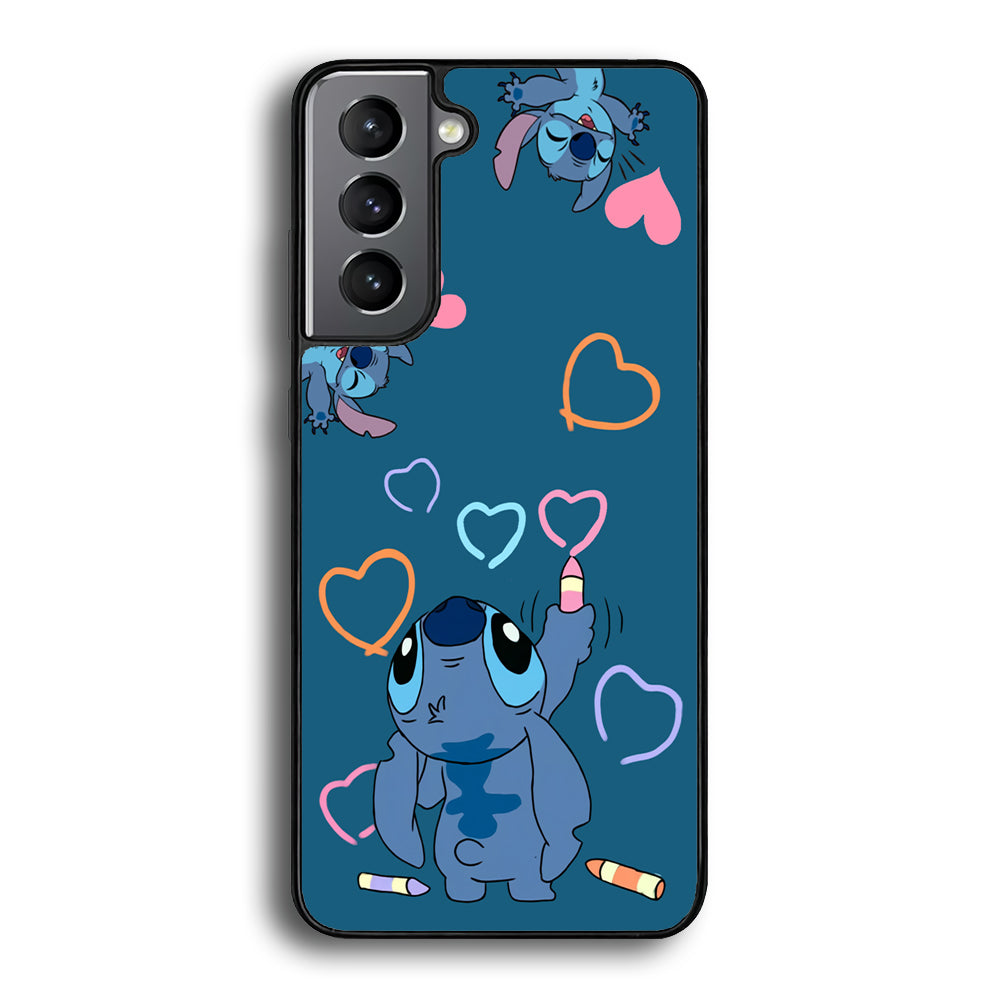 Stitch Drawing Lovely Samsung Galaxy S21 Plus Case - Carneyforia
