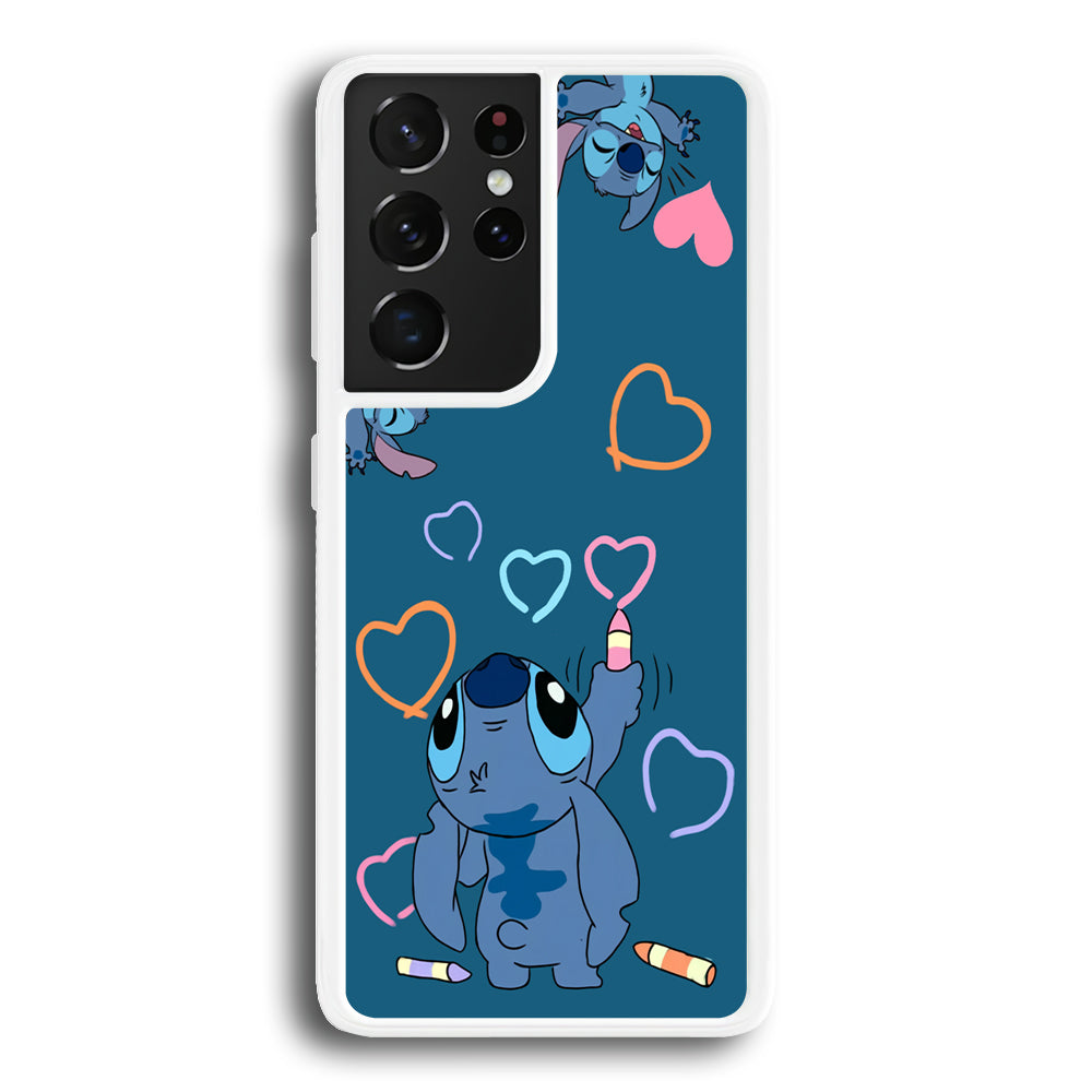 Stitch Drawing Lovely Samsung Galaxy S21 Ultra Case