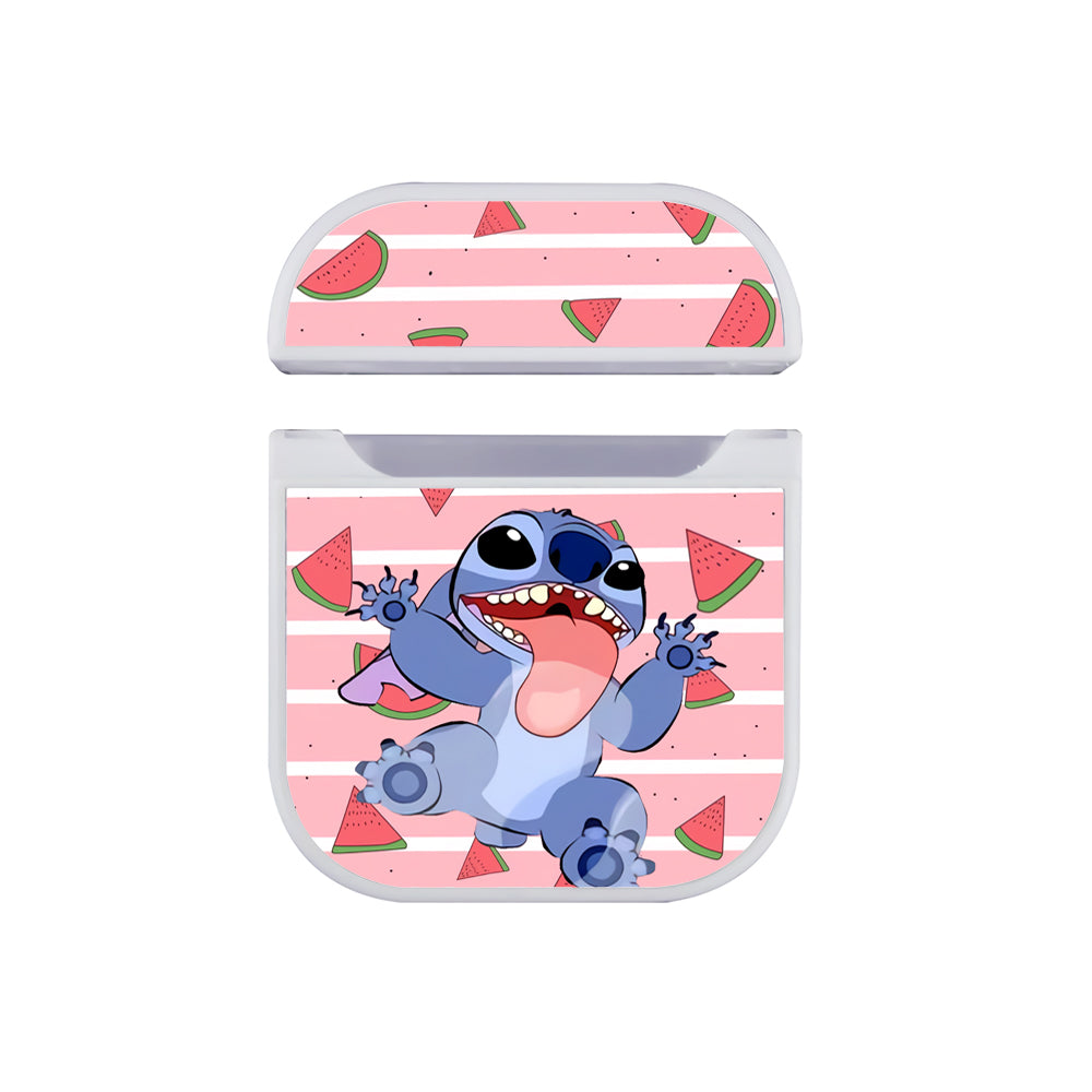 Stitch Fruit Watermelon Apple Airpods Case White