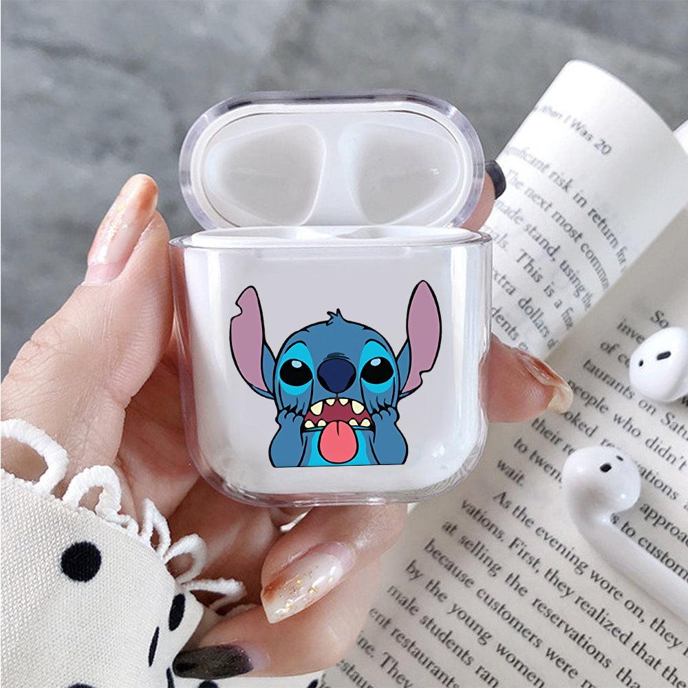 Stitch Mock Face Apple Airpods Clear Case