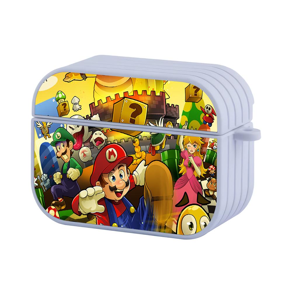 Super Mario Chaos on the Battlefield Apple Airpods Pro 3 Case-White-Carneyforia