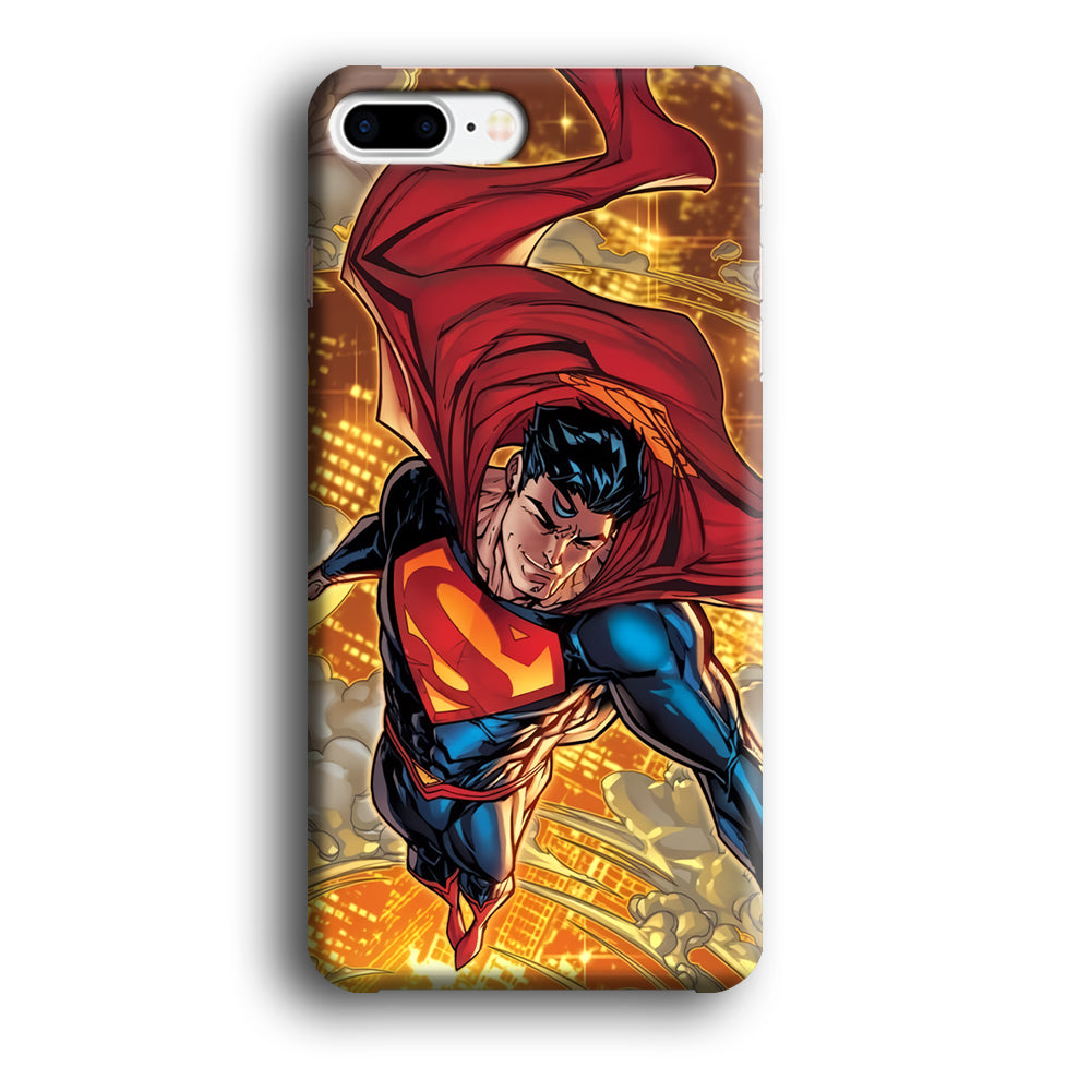 Superman Flying Through The City iPhone 8 Plus Case