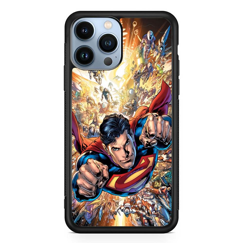 Superman Space Battle iPhone 15 Pro Case - Carneyforia