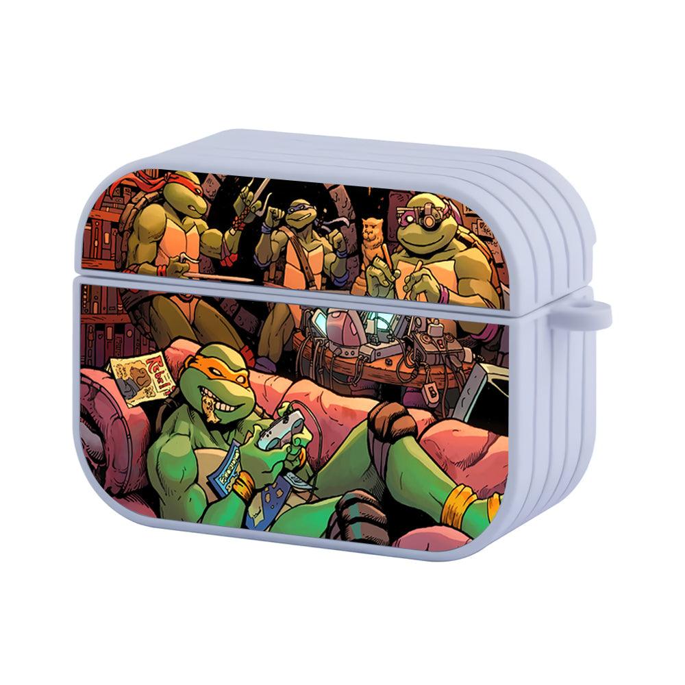 TMNT Be on a Busy Night Apple Airpods Pro 3 Case-White-Carneyforia