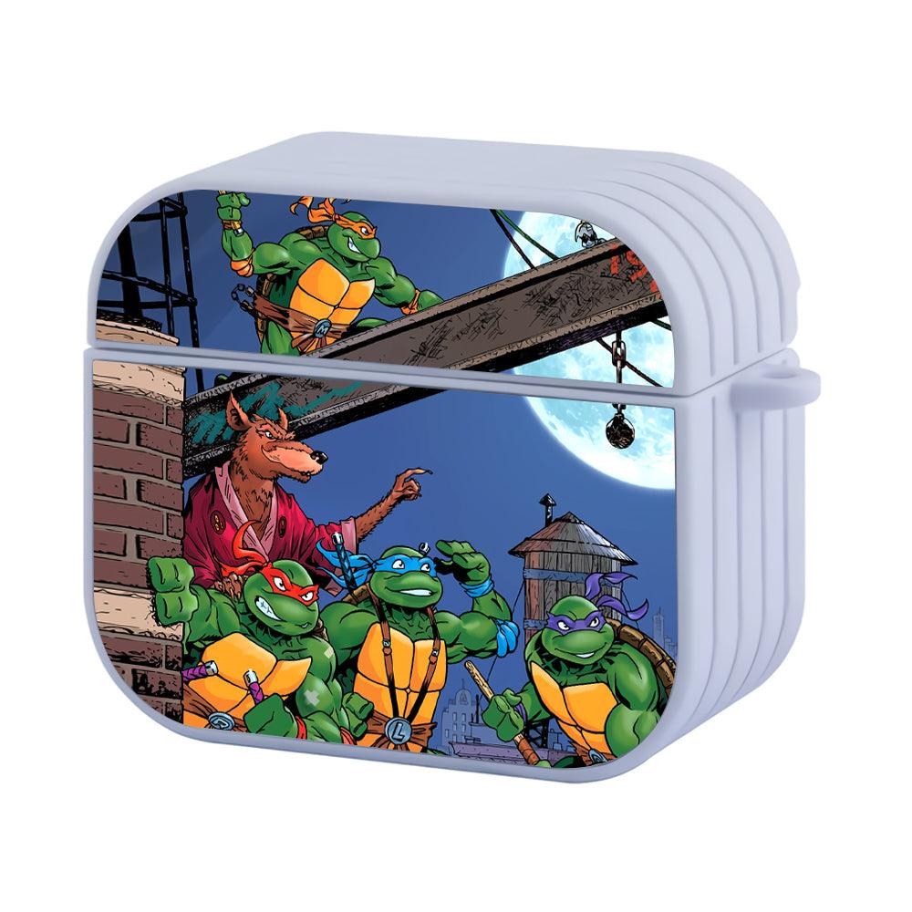 TMNT with Sensei Move Together Apple Airpods 4 Case White