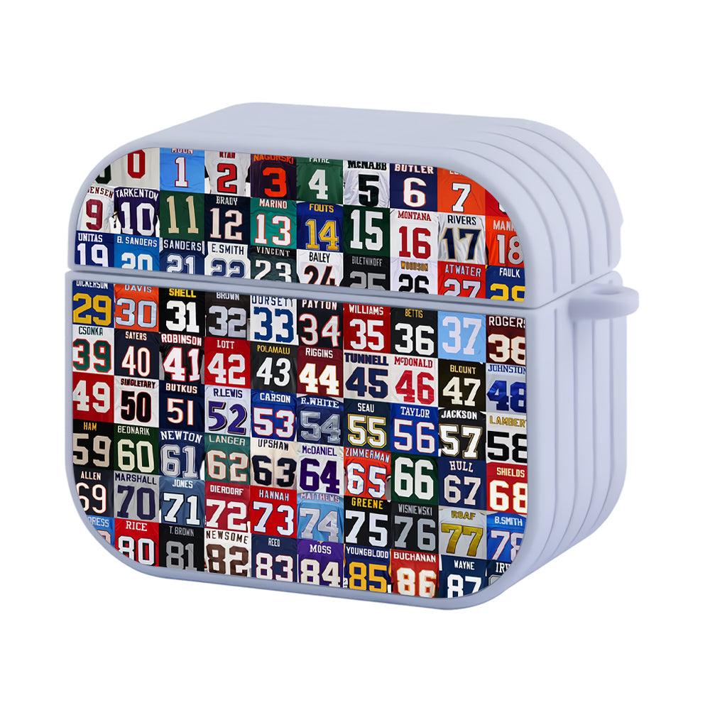 The Best NFL Players Number Legend Apple Airpods 4 Case White