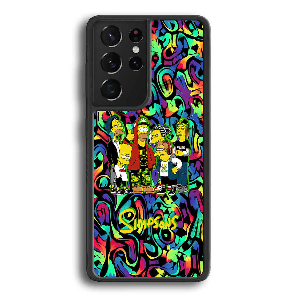 The Simpson Daddy's Squad Samsung Galaxy S21 Ultra Case - Carneyforia