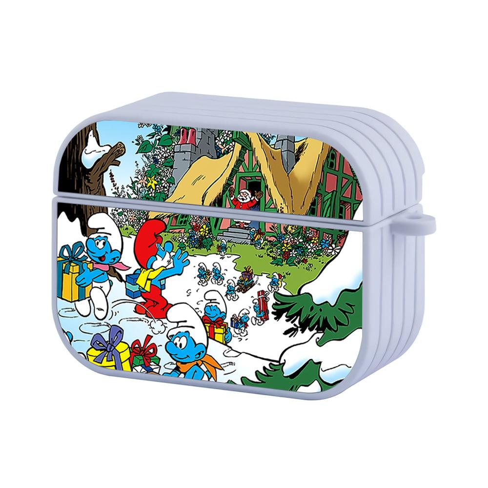 The Smurfs Share Gifts in Winter Apple Airpods Pro 3 Case-White-Carneyforia