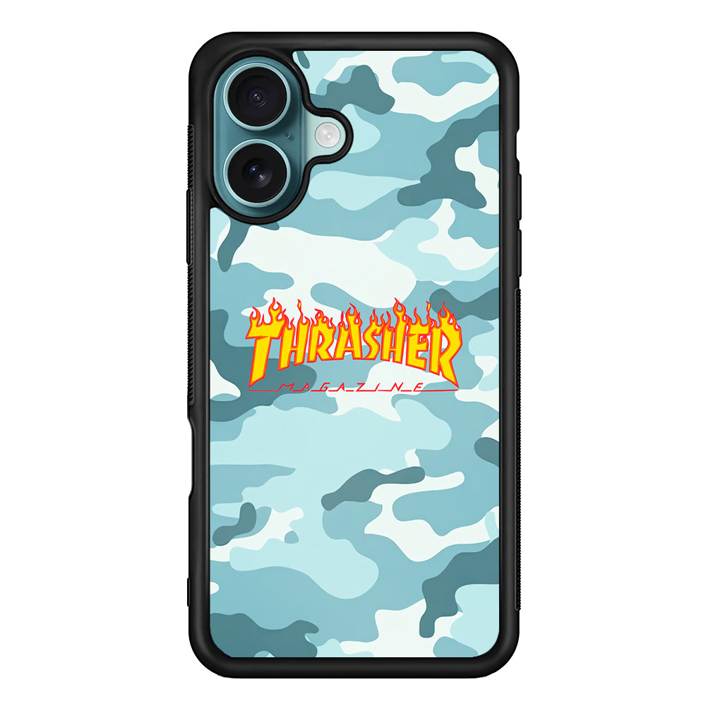 Thrasher Camo Light Blue iPhone 17 Case