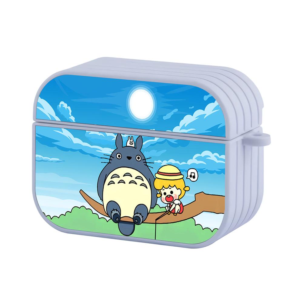 Totoro Fishing from the Top Apple Airpods Pro 3 Case-White-Carneyforia