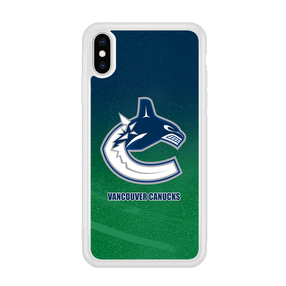 Vancouver Canucks Blue Green Gradation iPhone X Case