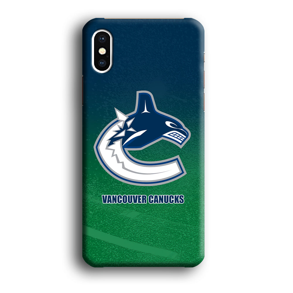 Vancouver Canucks Blue Green Gradation iPhone X Case