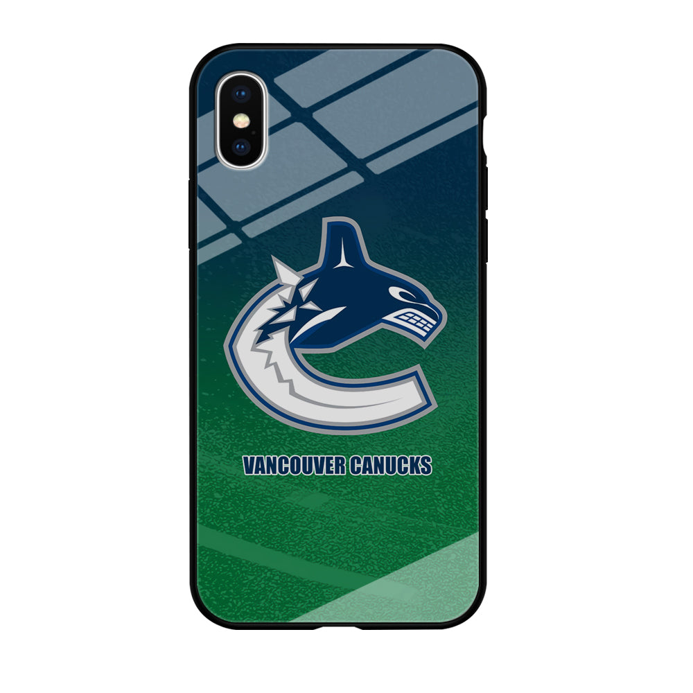 Vancouver Canucks Blue Green Gradation iPhone X Case