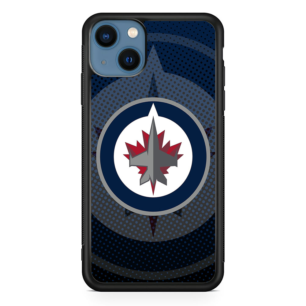Winnipeg Jets Logo And Shadows iPhone 15 Case - Carneyforia