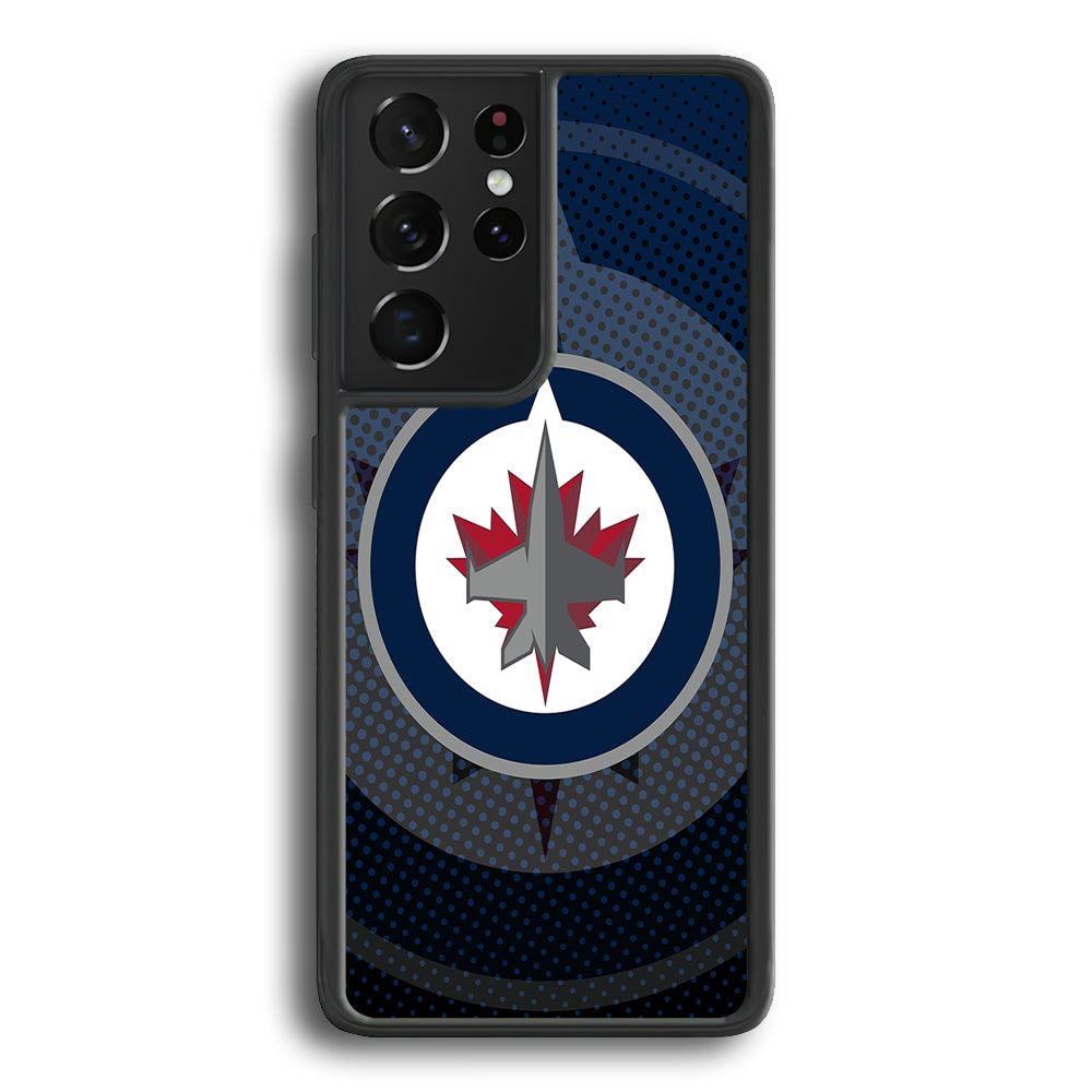 Winnipeg Jets Logo And Shadows Samsung Galaxy S21 Ultra Case - Carneyforia