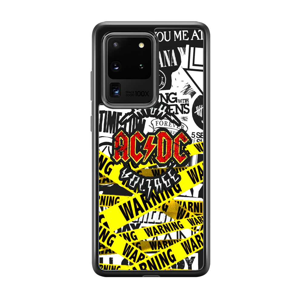 ACDC Warning It's High Voltage Samsung Galaxy S20 Ultra Case