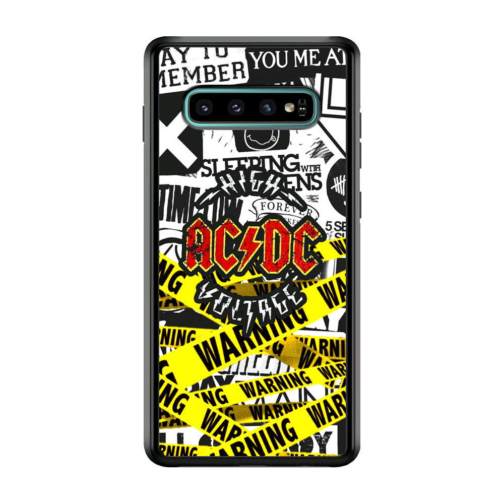 ACDC Warning It's High Voltage Samsung Galaxy S10 Case