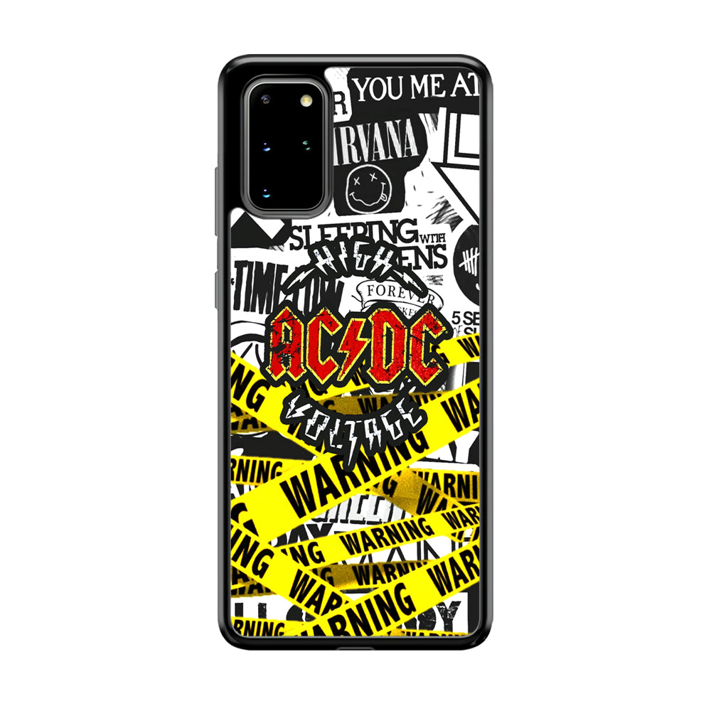 ACDC Warning It's High Voltage Samsung Galaxy S20 Plus Case
