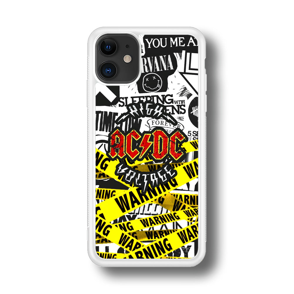 ACDC Warning It's High Voltage iPhone 11 Case