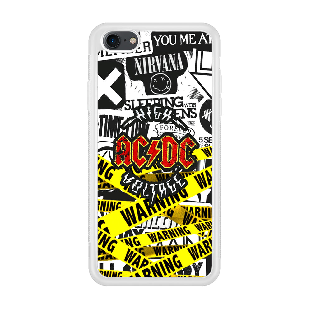 ACDC Warning It's High Voltage iPhone 8 Case