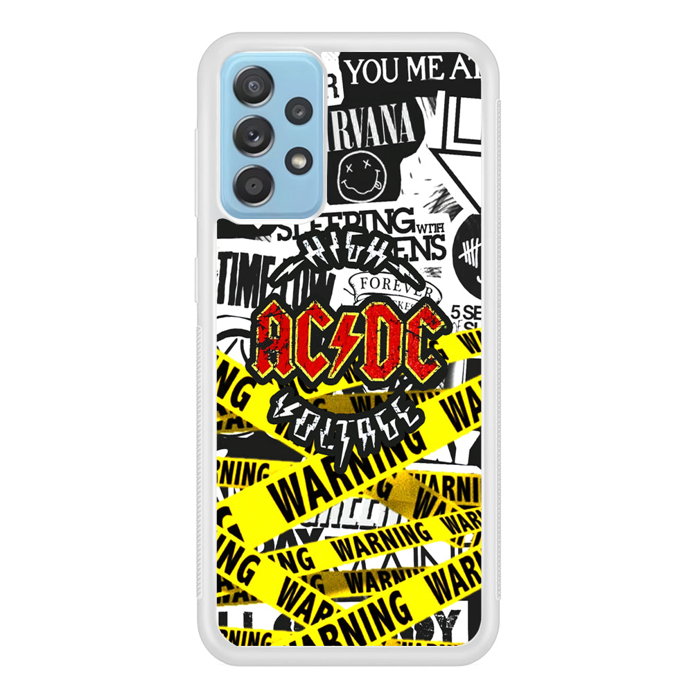 ACDC Warning It's High Voltage Samsung Galaxy A52 Case