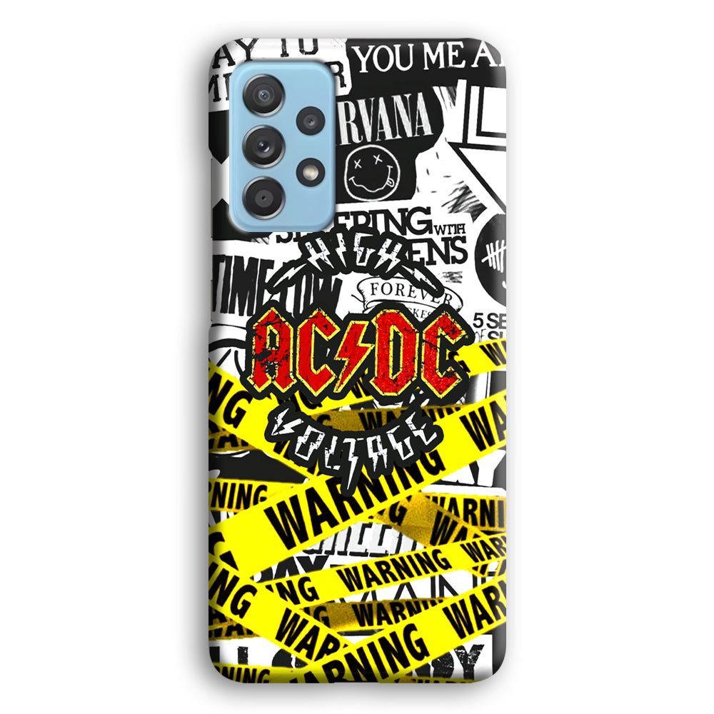 ACDC Warning It's High Voltage Samsung Galaxy A52 Case
