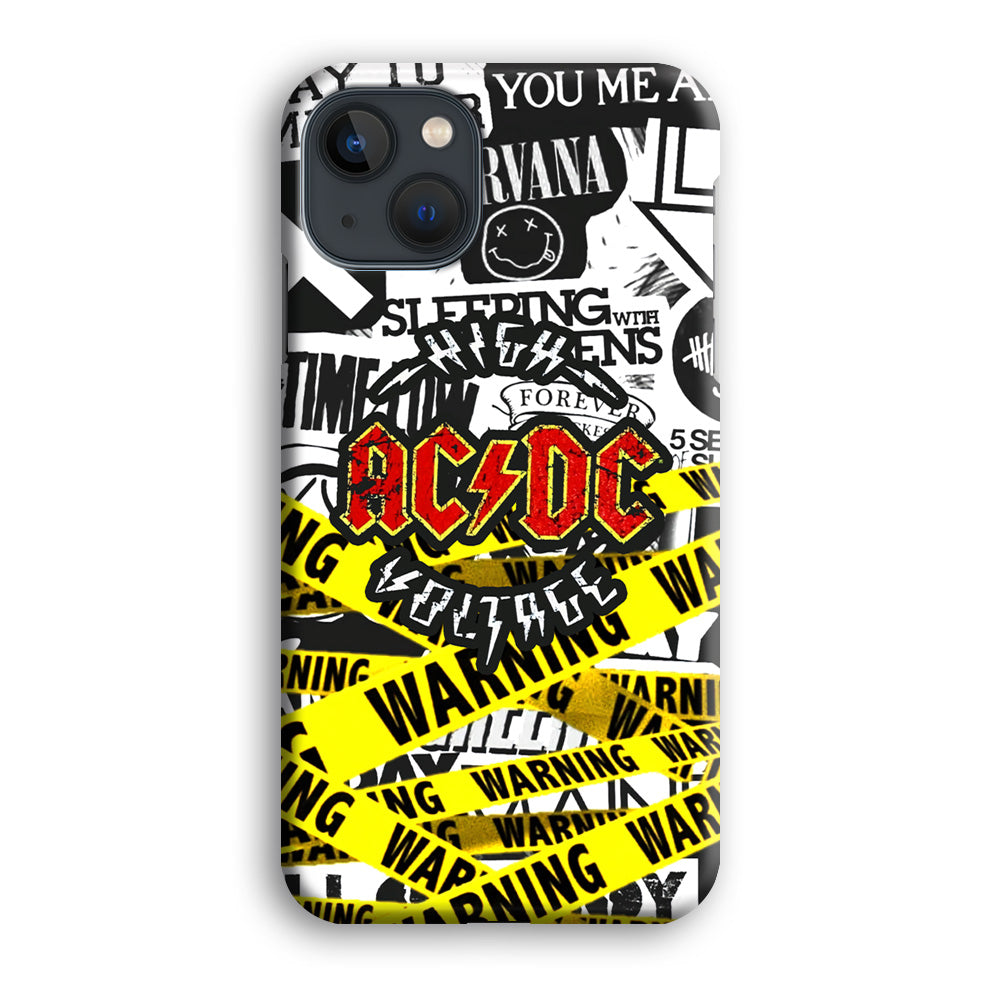 ACDC Warning It's High Voltage iPhone 13 Case