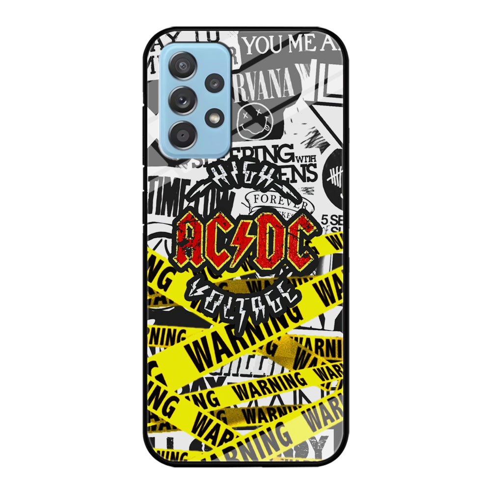 ACDC Warning It's High Voltage Samsung Galaxy A52 Case