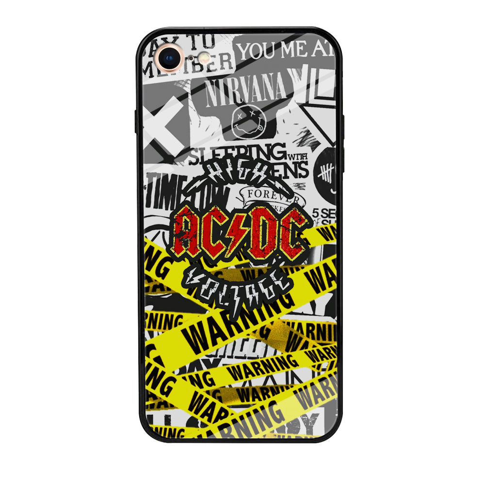 ACDC Warning It's High Voltage iPhone 8 Case