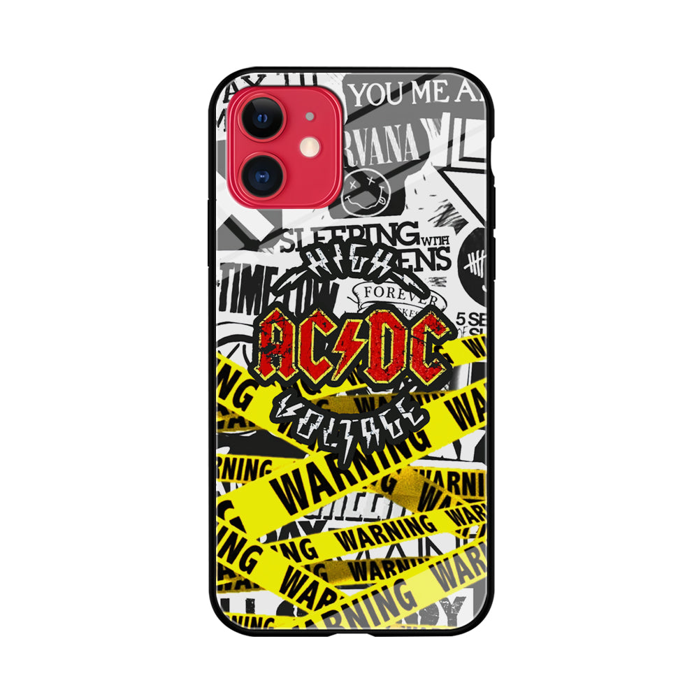 ACDC Warning It's High Voltage iPhone 11 Case