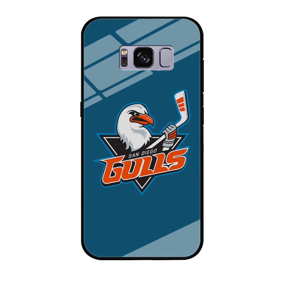 AHL San Diego Gulls Logo Samsung Galaxy S8 Plus Case Tempered Glass Case