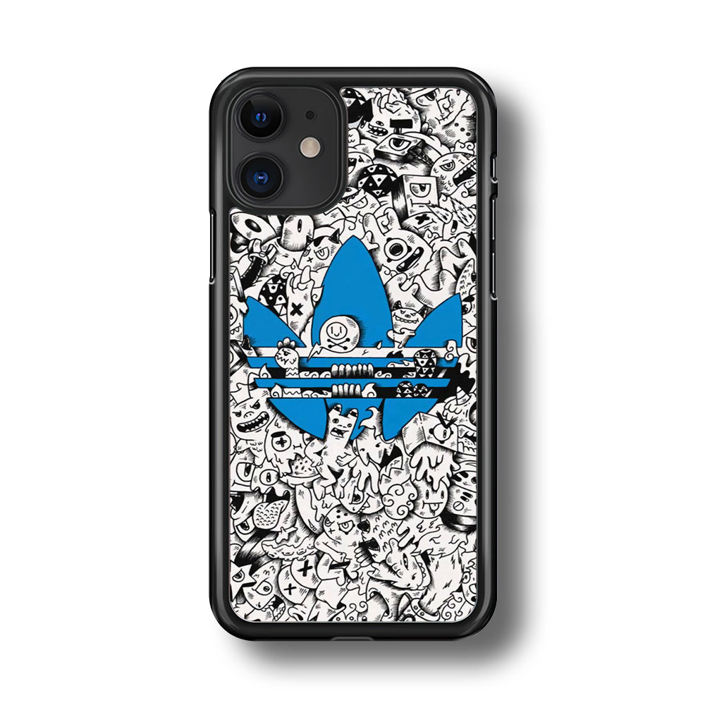 Adidas B&W Doodle iPhone 11 Case