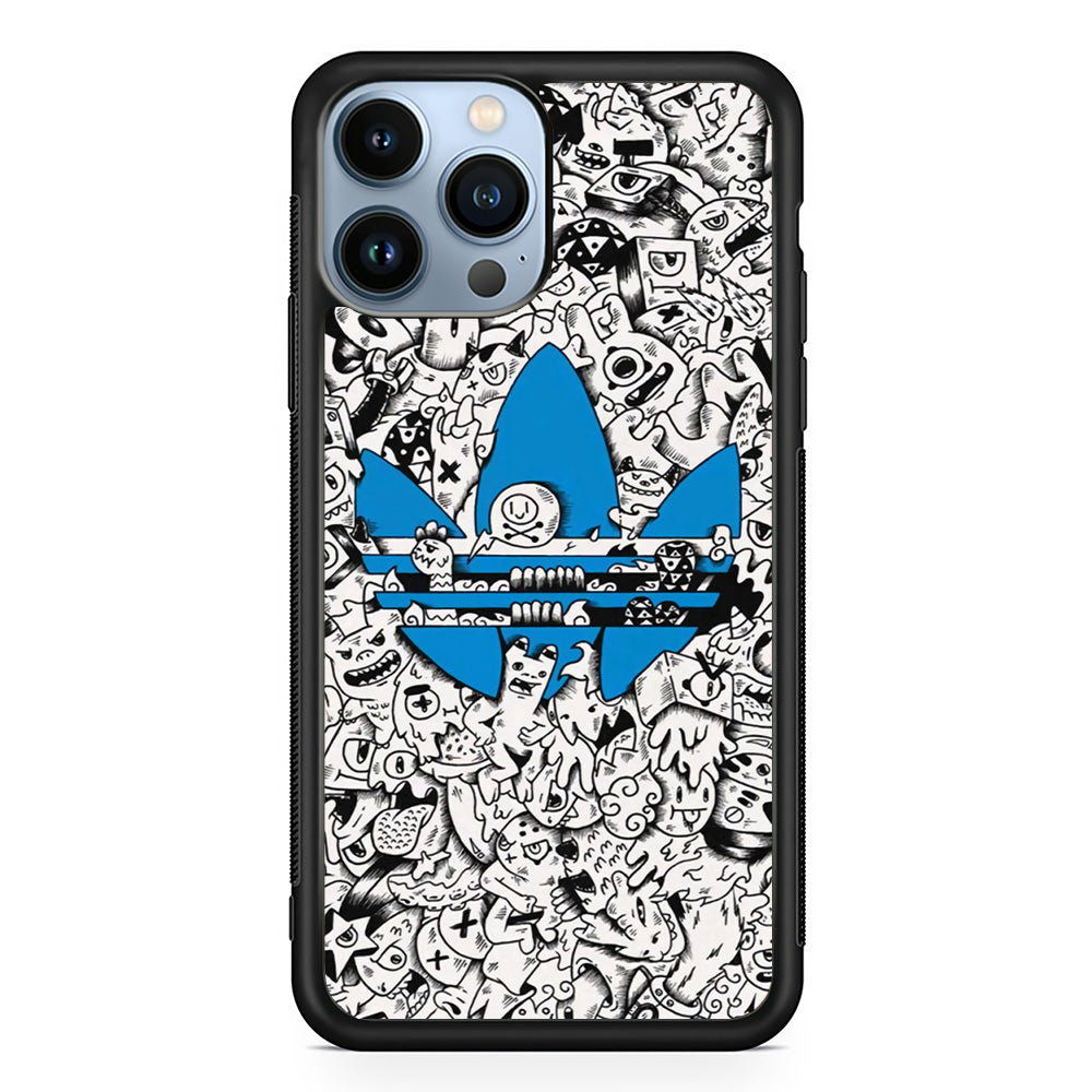 Adidas B&W Doodle iPhone 13 Pro Max Case