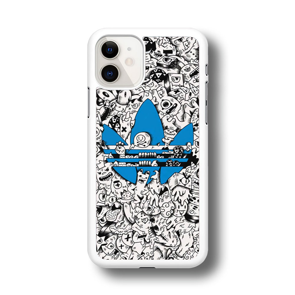 Adidas B&W Doodle iPhone 11 Case