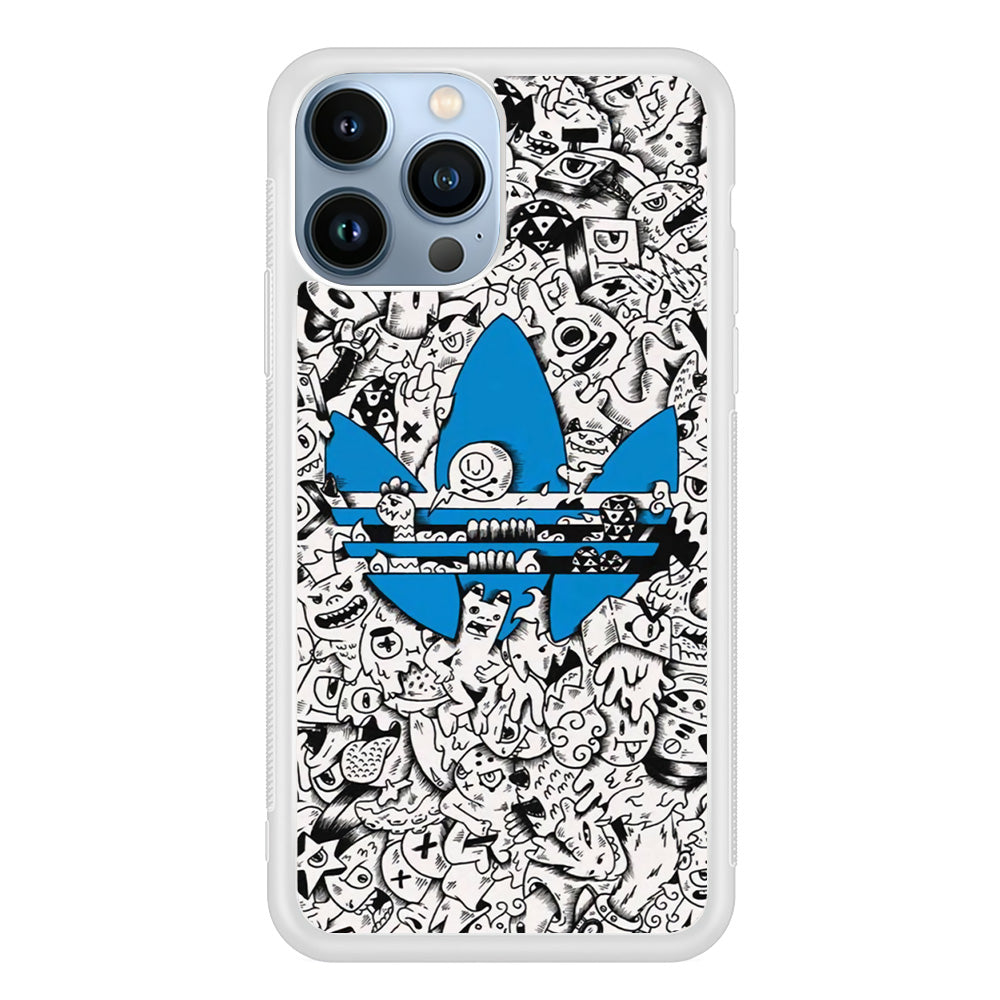 Adidas B&W Doodle iPhone 13 Pro Max Case