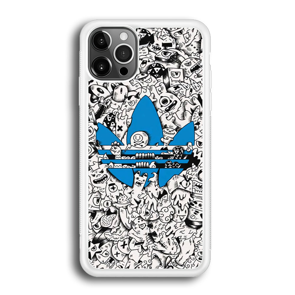 Adidas B&W Doodle iPhone 12 Pro Case
