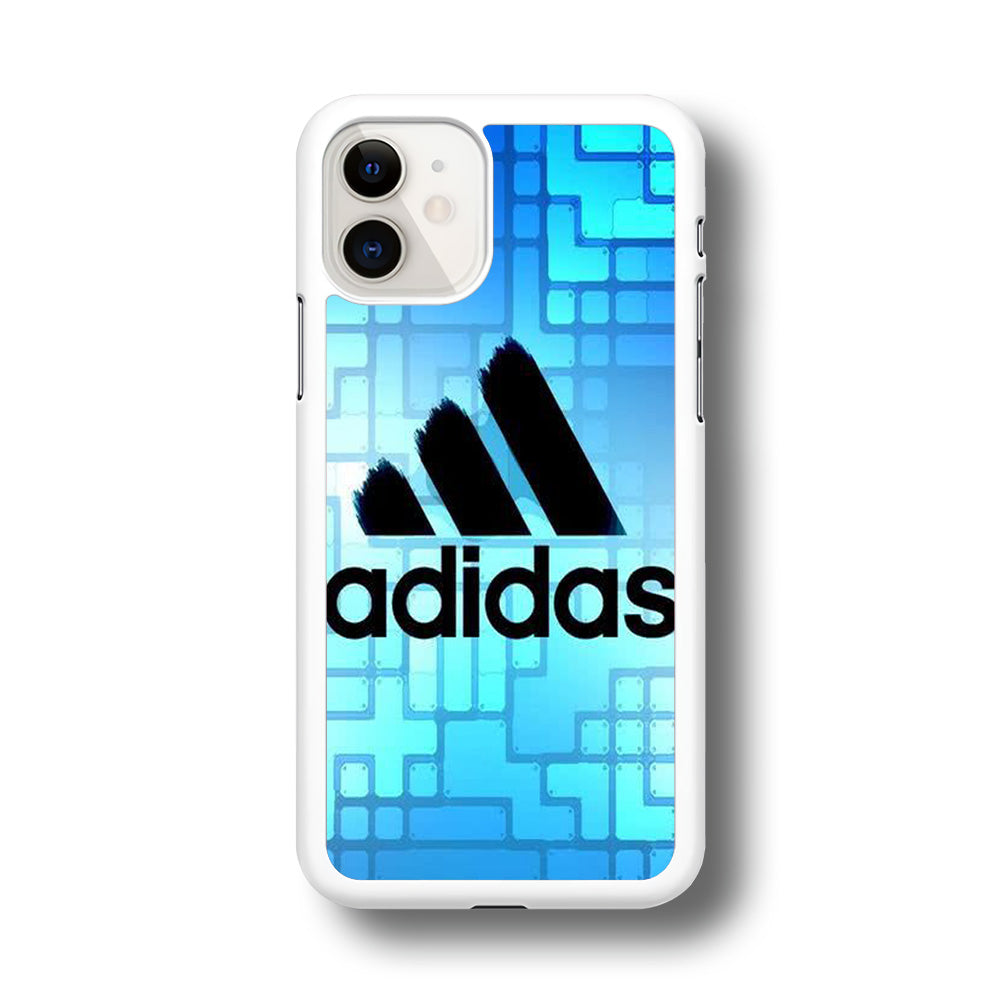 Adidas Logo Blue Abstract iPhone 11 Case