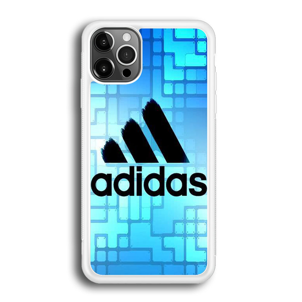 Adidas Logo Blue Abstract iPhone 12 Pro Case