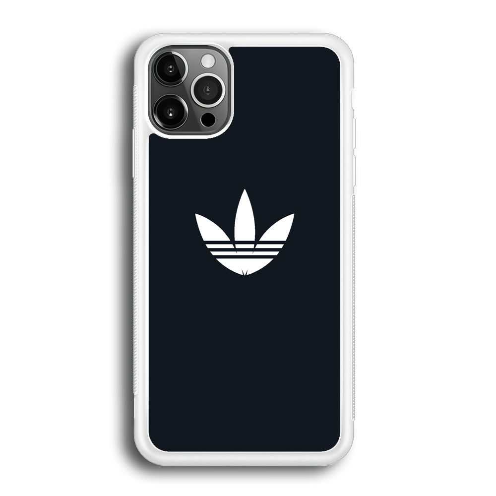 Adidas Space Grey White Logo iPhone 12 Pro Case